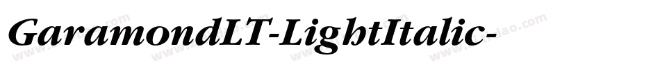 GaramondLT-LightItalic字体转换