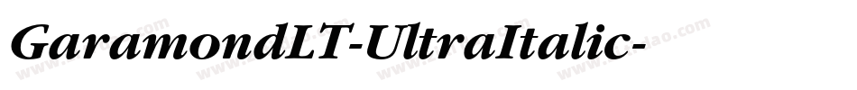 GaramondLT-UltraItalic字体转换