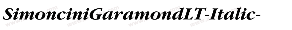 SimonciniGaramondLT-Italic字体转换