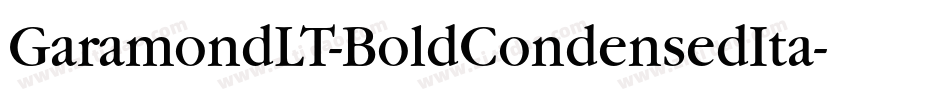 GaramondLT-BoldCondensedIta字体转换