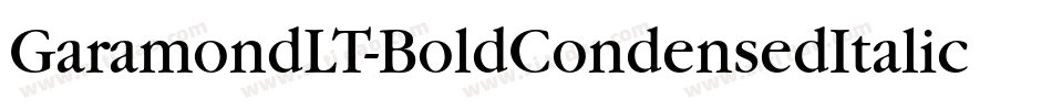 GaramondLT-BoldCondensedItalic字体转换