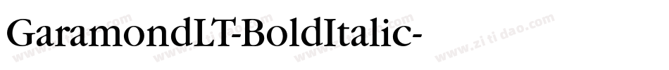 GaramondLT-BoldItalic字体转换