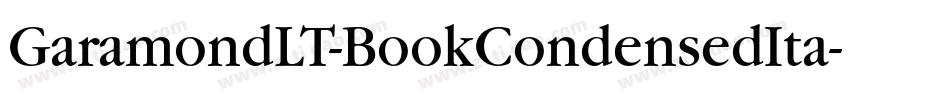 GaramondLT-BookCondensedIta字体转换