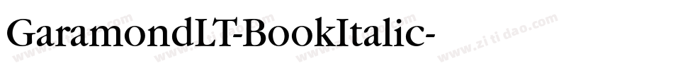 GaramondLT-BookItalic字体转换