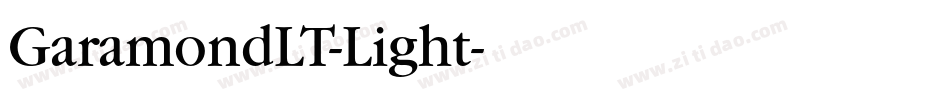 GaramondLT-Light字体转换
