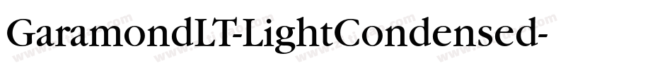 GaramondLT-LightCondensed字体转换