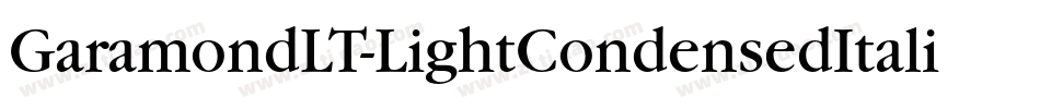 GaramondLT-LightCondensedItalic字体转换