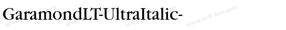 GaramondLT-UltraItalic字体转换