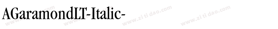 AGaramondLT-Italic字体转换