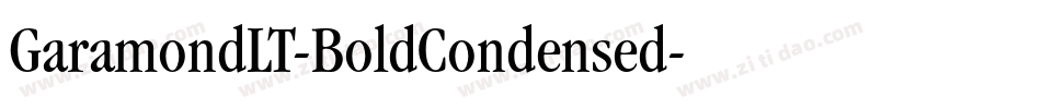 GaramondLT-BoldCondensed字体转换