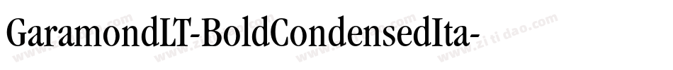 GaramondLT-BoldCondensedIta字体转换