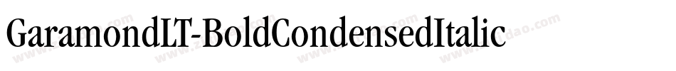 GaramondLT-BoldCondensedItalic字体转换