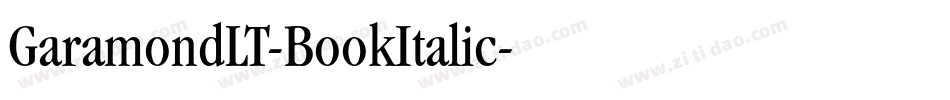 GaramondLT-BookItalic字体转换