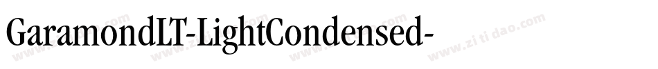 GaramondLT-LightCondensed字体转换