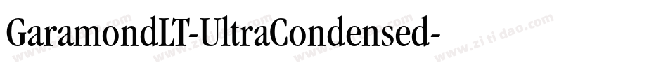 GaramondLT-UltraCondensed字体转换