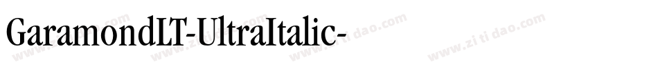 GaramondLT-UltraItalic字体转换