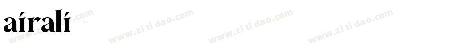airali字体转换