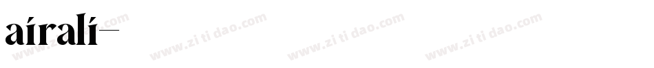 airali字体转换