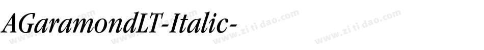 AGaramondLT-Italic字体转换
