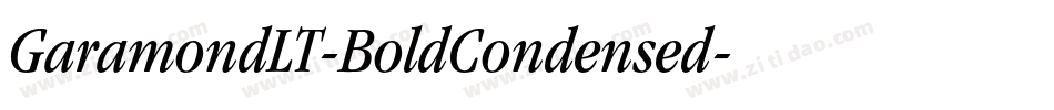 GaramondLT-BoldCondensed字体转换