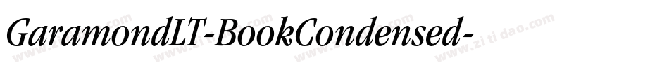 GaramondLT-BookCondensed字体转换