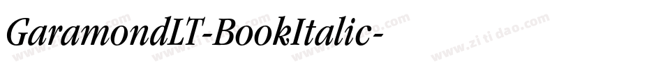 GaramondLT-BookItalic字体转换
