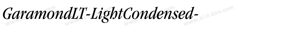 GaramondLT-LightCondensed字体转换