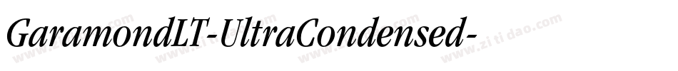 GaramondLT-UltraCondensed字体转换