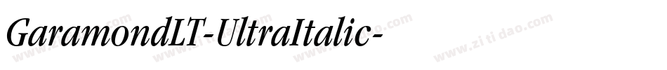 GaramondLT-UltraItalic字体转换