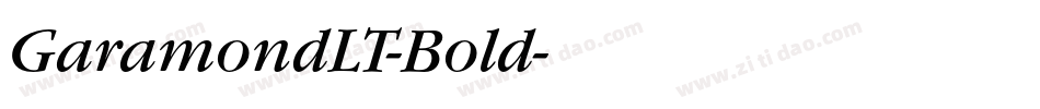 GaramondLT-Bold字体转换