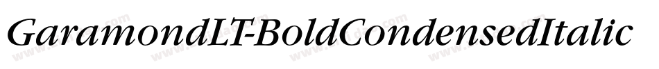 GaramondLT-BoldCondensedItalic字体转换