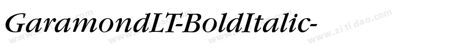 GaramondLT-BoldItalic字体转换