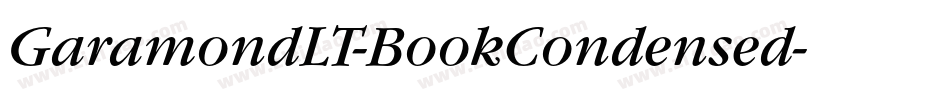 GaramondLT-BookCondensed字体转换