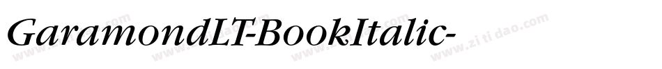 GaramondLT-BookItalic字体转换