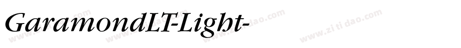 GaramondLT-Light字体转换