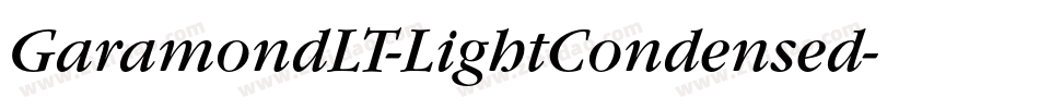 GaramondLT-LightCondensed字体转换