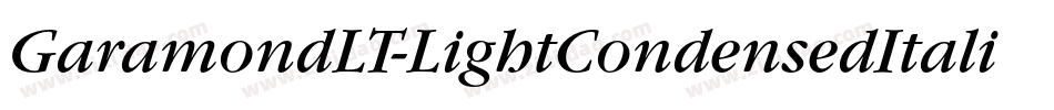GaramondLT-LightCondensedItalic字体转换