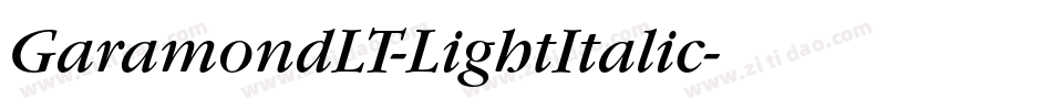 GaramondLT-LightItalic字体转换