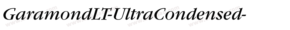 GaramondLT-UltraCondensed字体转换