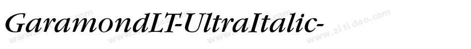 GaramondLT-UltraItalic字体转换