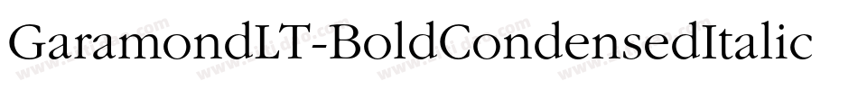 GaramondLT-BoldCondensedItalic字体转换