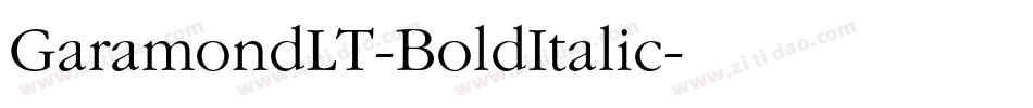 GaramondLT-BoldItalic字体转换