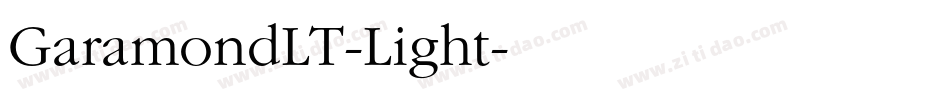 GaramondLT-Light字体转换