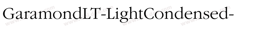 GaramondLT-LightCondensed字体转换