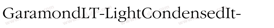 GaramondLT-LightCondensedIt字体转换
