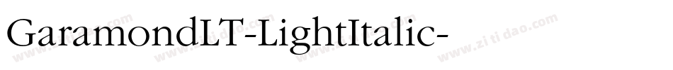 GaramondLT-LightItalic字体转换