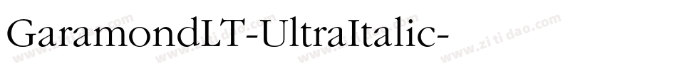 GaramondLT-UltraItalic字体转换