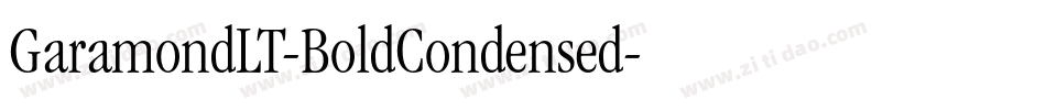 GaramondLT-BoldCondensed字体转换