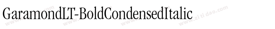 GaramondLT-BoldCondensedItalic字体转换