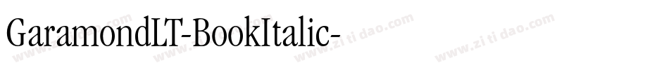 GaramondLT-BookItalic字体转换